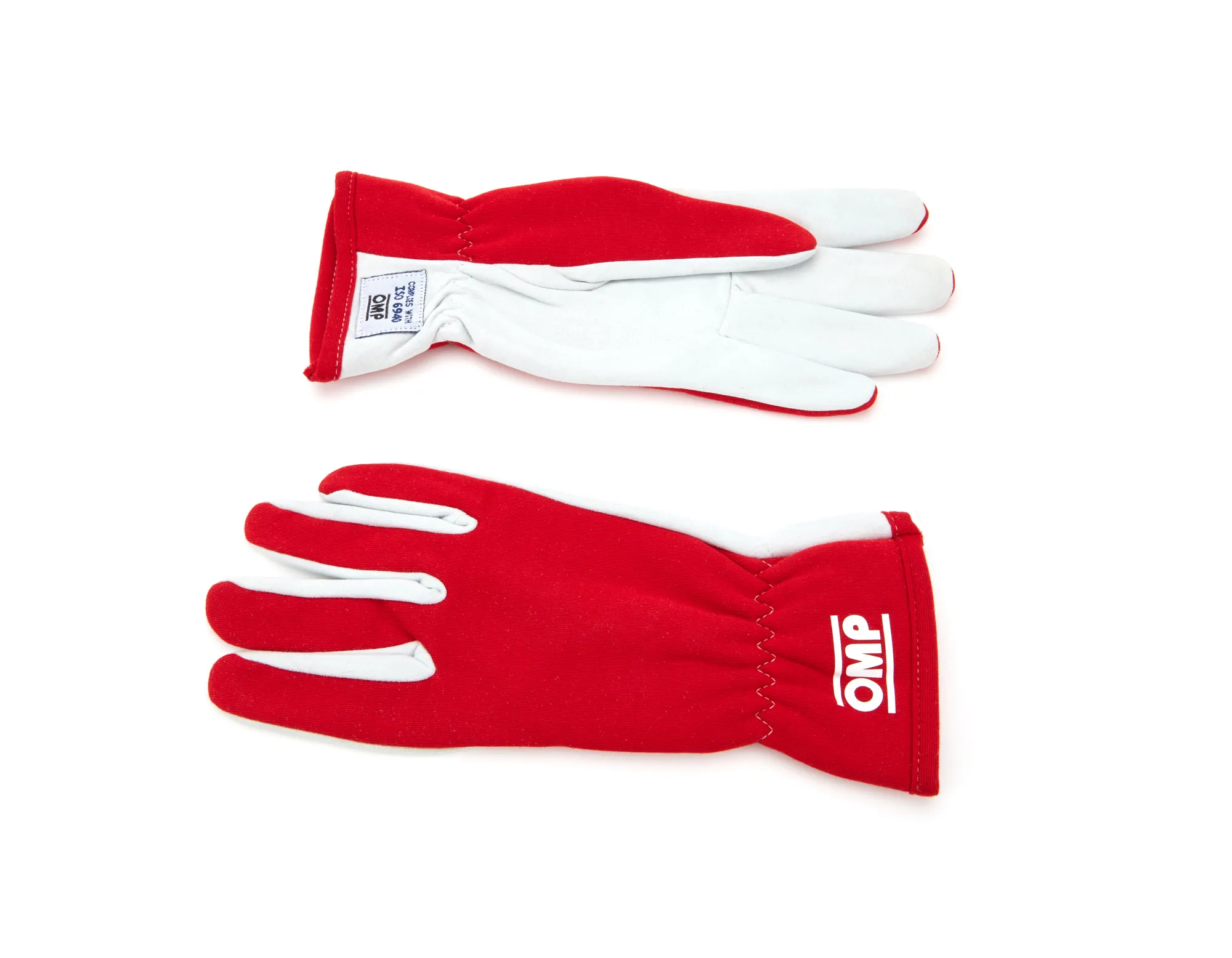 OMP RACING, INC. Rally Gloves Red Size Medium IB0-0702-A01-061-M