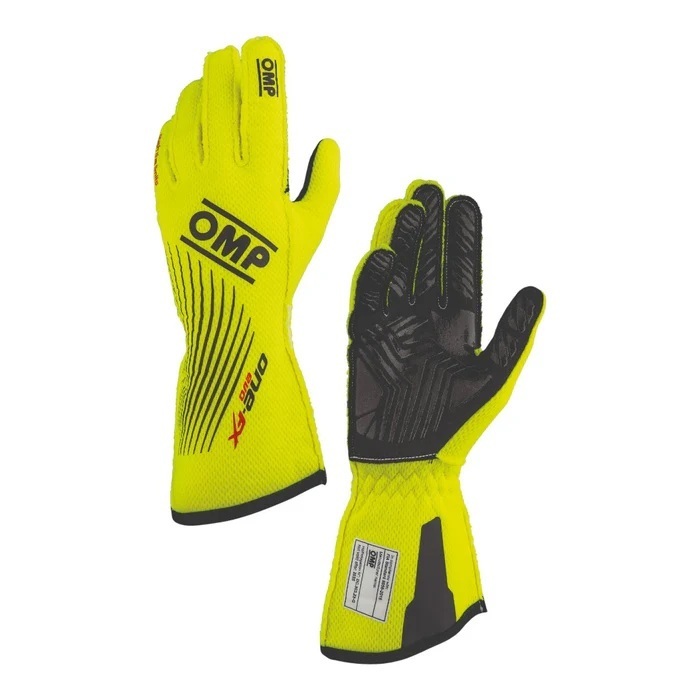 OMP RACING, INC. ONE EVO FX GLOVES my2026 FIA 8856-2018 FLUO YELL IB0-0773-C01-099-XL