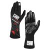 OMP RACING, INC. SPORT GLOVES FIA 8856-20 18 BLACK / RED SZ. XS IB0-0777-A01-073-XS
