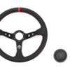 OMP RACING, INC. Corsica Steering Wheel Black and Red Leather OD0-1956-073