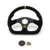 OMP RACING, INC. Super Quadro Steering Wheel Black Spokes Suede OD0-1990-071