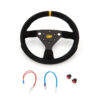 OMP RACING, INC. 320 SP Steering Wheel Black Grip Silver Center OD0-2042-A01-071