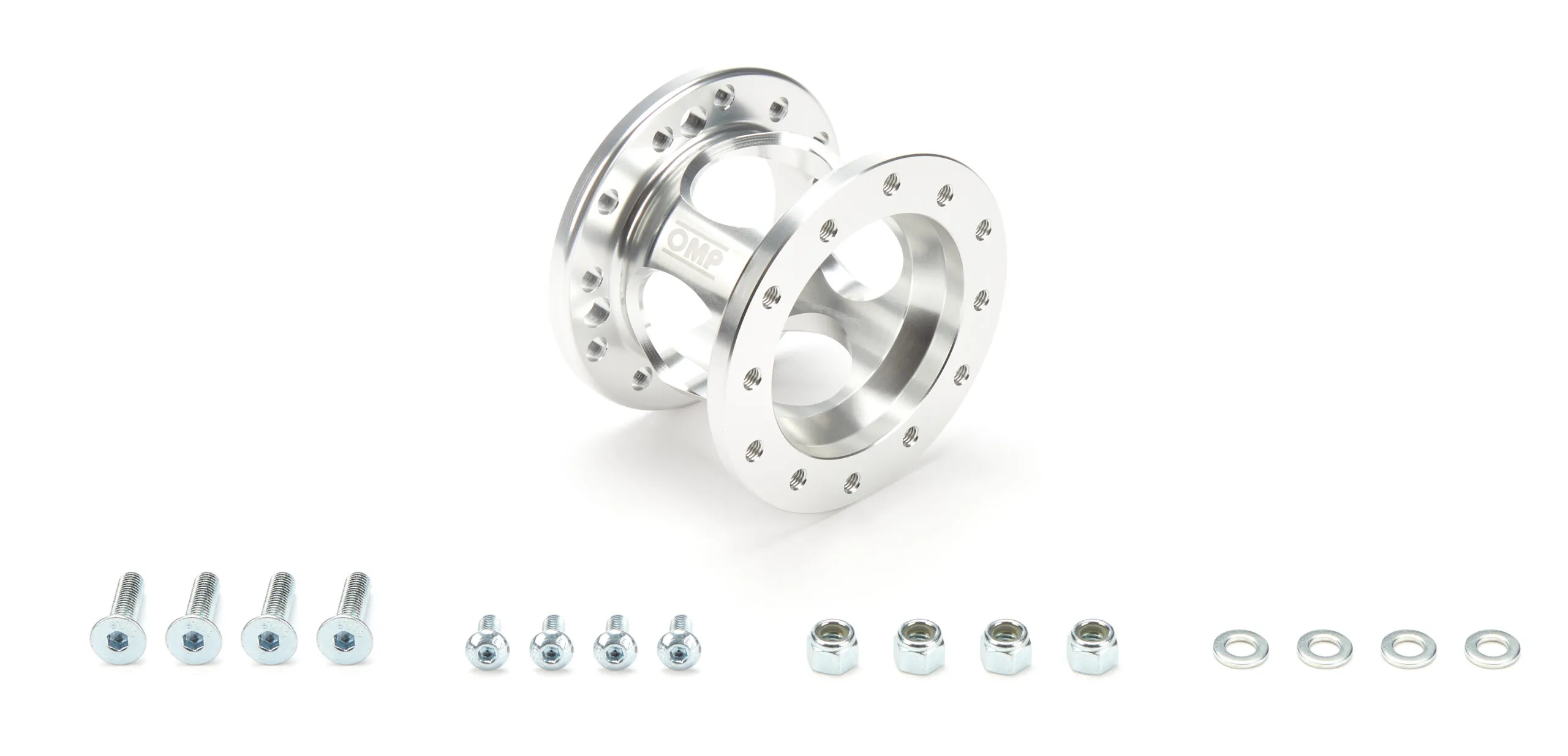 OMP RACING, INC. Steering Wheel Spacer Fixed Silver OS0-0023-081