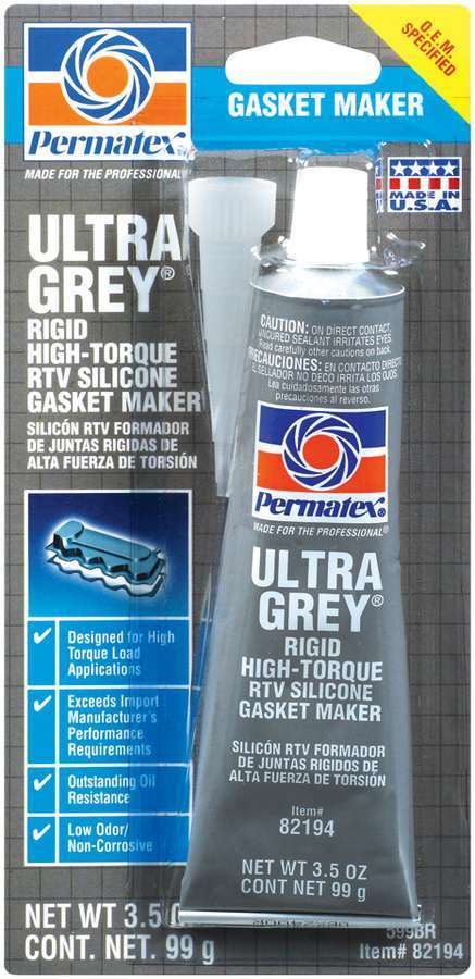 majy n.　0308 PERMATEX Ultra Grey Gasket Maker 3.5 oz Carded Tube 82194