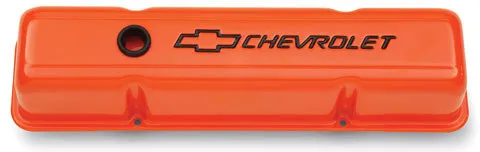 PROFORM SBC Valve Covers - Tall w/Baffle - Orange 141-784