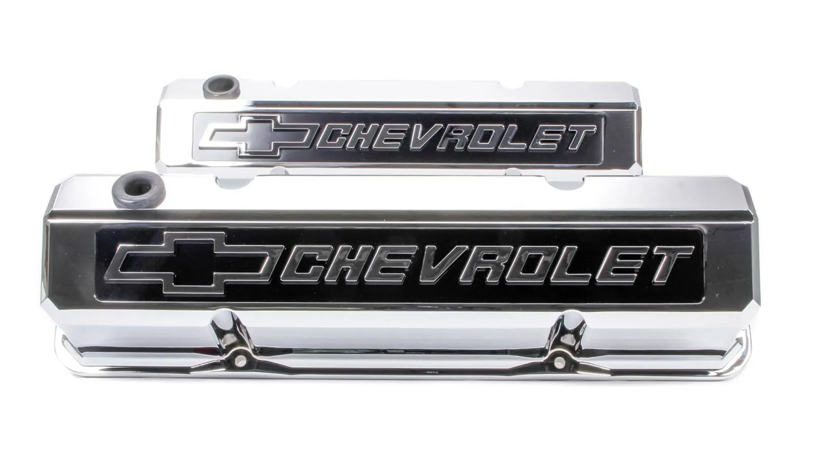 PROFORM SBC Slant Edge Chrome V/C Tall Raised Logo 141-922