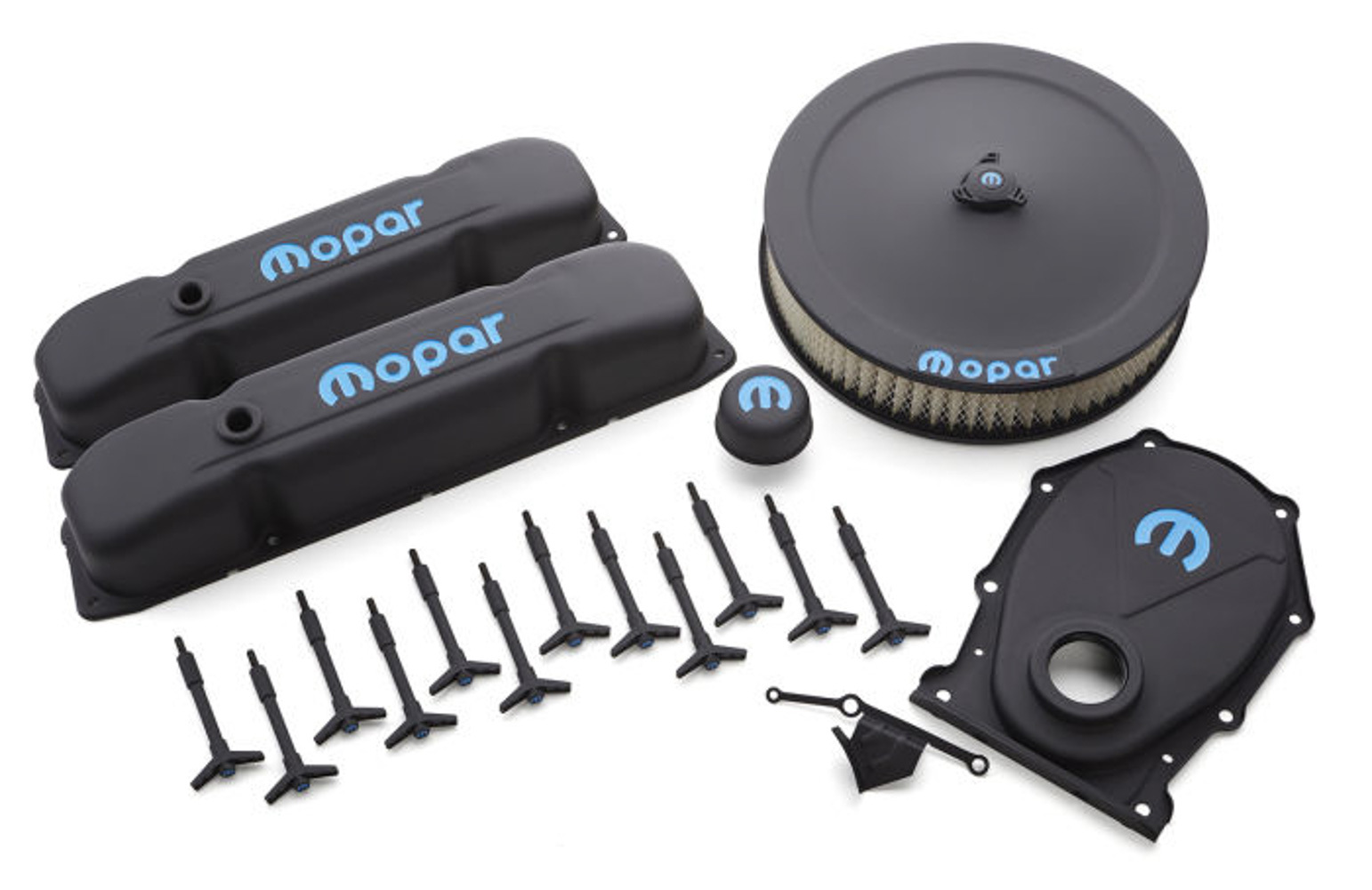 PROFORM Engine Dress-Up Kit Blac k Crinkle w/Blue MOPAR 440-812