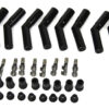 PERTRONIX IGNITION Ceramic Spark Plug Boot Kit 45-Deg 8pk Black 8563HT-8