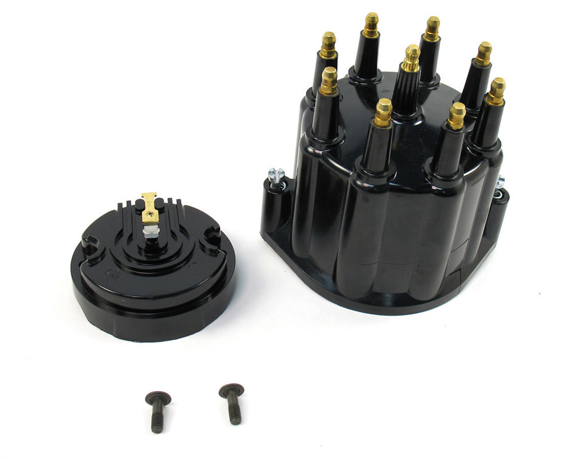 PERTRONIX IGNITION Dist. Cap & Rotor Kit - Black w/Male Tower D600710