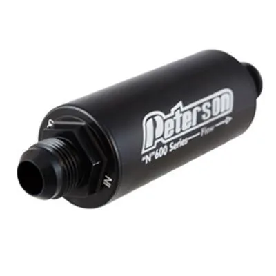 PETERSON FLUID Fuel Filter -8an 100 Micro Black -466900