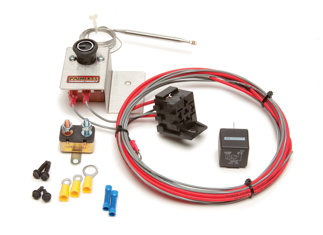 PAINLESS WIRING Adjustable Fan Thermo. w/Relay 30104