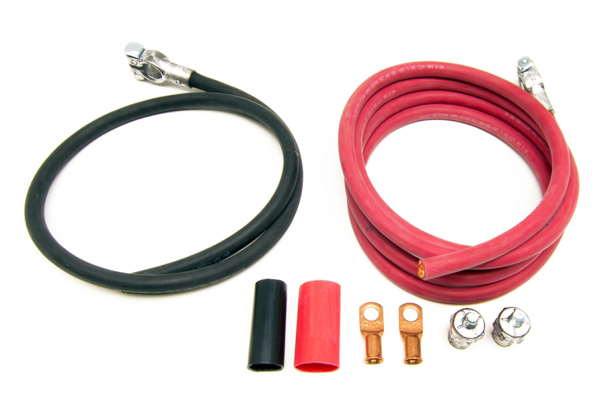PAINLESS WIRING RED/BLACK BATTERY CABLES 8FT RED 3FT BLACK 40113