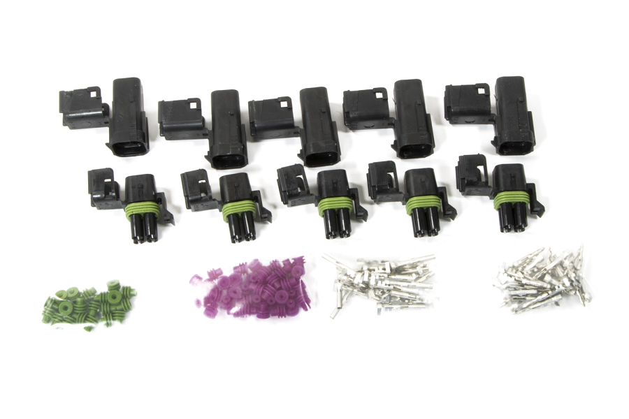 PAINLESS WIRING 4 Circuit Square Connect or Weatherpack Kit 5each 70464