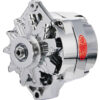 POWERMASTER Chrome 85amp Delco Alternator 1 Wire 17127