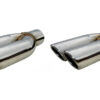 PYPES PERFORMANCE EXHAUST 2.5in Splitter Tip w/Rol led Edge Pair Polished EVT19S