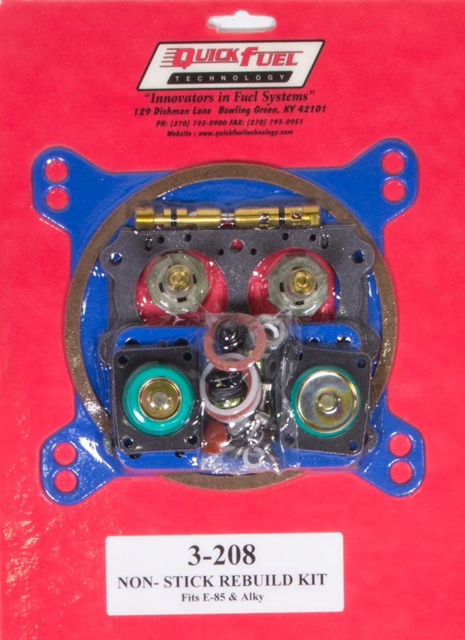 QUICK FUEL TECHNOLOGY E85 Carb Rebuild Kit 650/750/850/950FCM 3-208QFT
