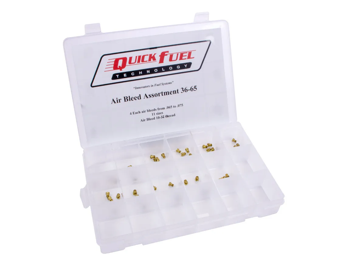 QUICK FUEL TECHNOLOGY Air Bleed Assortment - 65 to 75 36-65QFT
