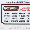 QUICKCAR RACING PRODUCTS Switch Panel Stickers Large Ignition Panels 50-003