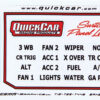 QUICKCAR RACING PRODUCTS Switch Panel Stickers Small Ignition Panels 50-004