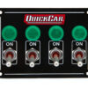 QUICKCAR RACING PRODUCTS Accessory Panel 4 Switch w/Pilot Weatherproof 50-718