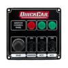 QUICKCAR RACING PRODUCTS Ignition Panel Black w/ 2 Acc. & Lights 50-825