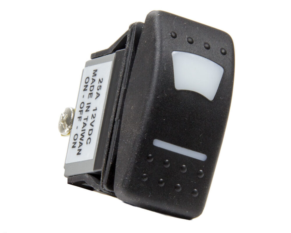Quick Off Rocker Switch QUICKCAR RACING PRODUCTS Rocker Switch Lighted On /Off/On Green 52-615