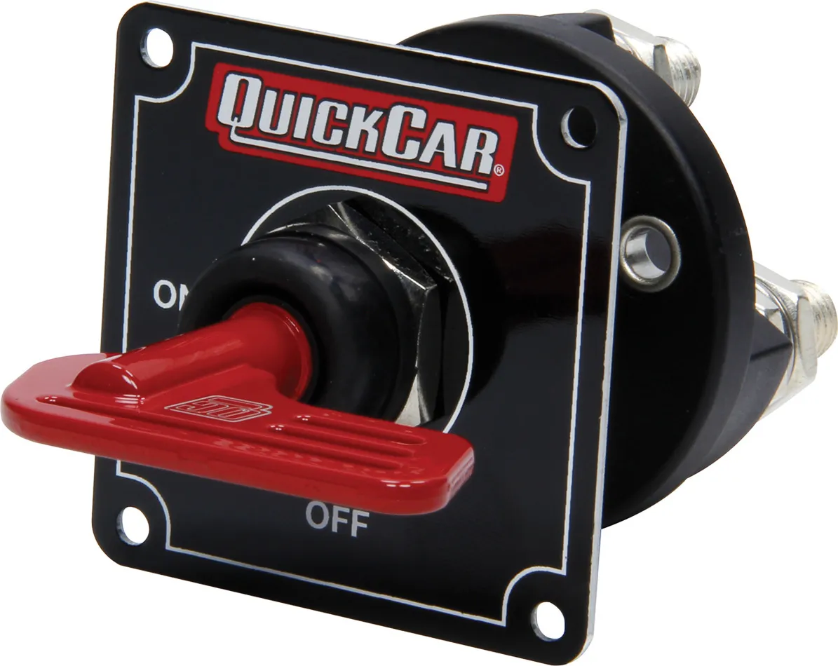 QUICKCAR RACING PRODUCTS Master Disconnect Black w/Removable Red Key 55-030