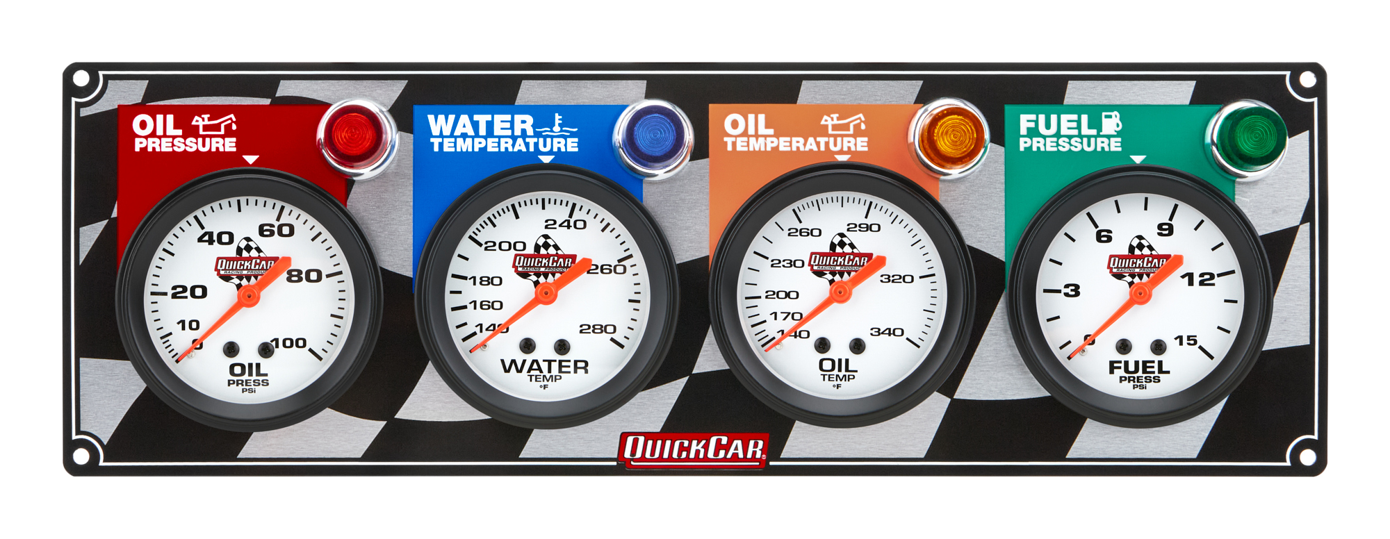 QUICKCAR RACING PRODUCTS 4 Gauge Panel OP/WT/OT/ FP 61-6021