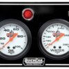 QUICKCAR RACING PRODUCTS 2 Gauge Panel  OP/WT Black 61-6701