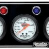 QUICKCAR RACING PRODUCTS 3 Gauge Panel  OP/WT/FP Black 61-6712