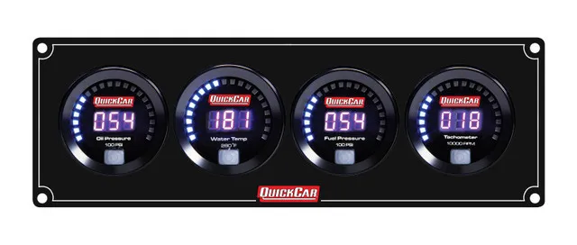 QUICKCAR RACING PRODUCTS Digital 3-1 Gauge Panel OP/WT/FP100 67-3048