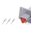 QUICKCAR RACING PRODUCTS Plug Deutsch 3 Pin Receptacle w/Flange 71-337