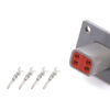 QUICKCAR RACING PRODUCTS Plug Deutsch 4 Pin Receptacle w/Flange 71-347