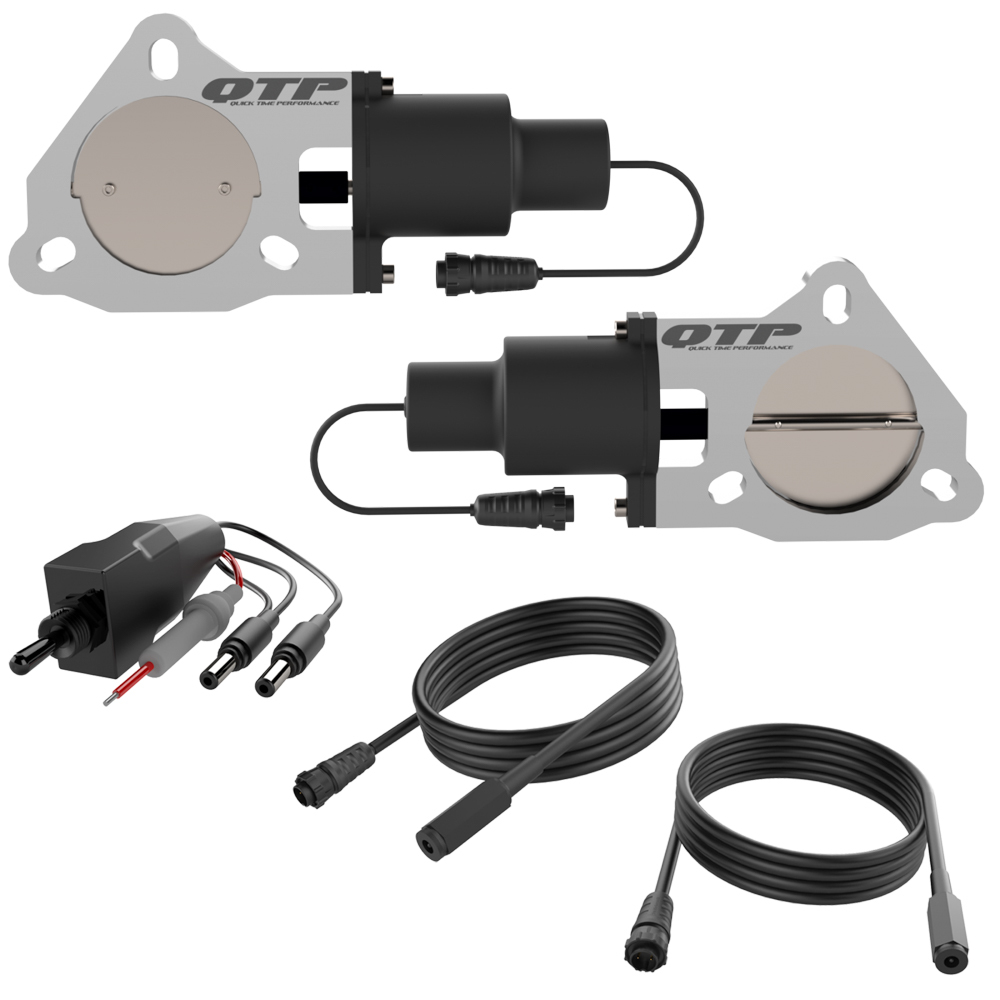 QUICK TIME PERFORMANCE Dual 3.00 Inch Elect ric Cutout Valves QTEC60