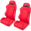 NRG INNOVATION Seat Type-R  Reclinable Red Cloth w/Red Stich RSC-210L/R