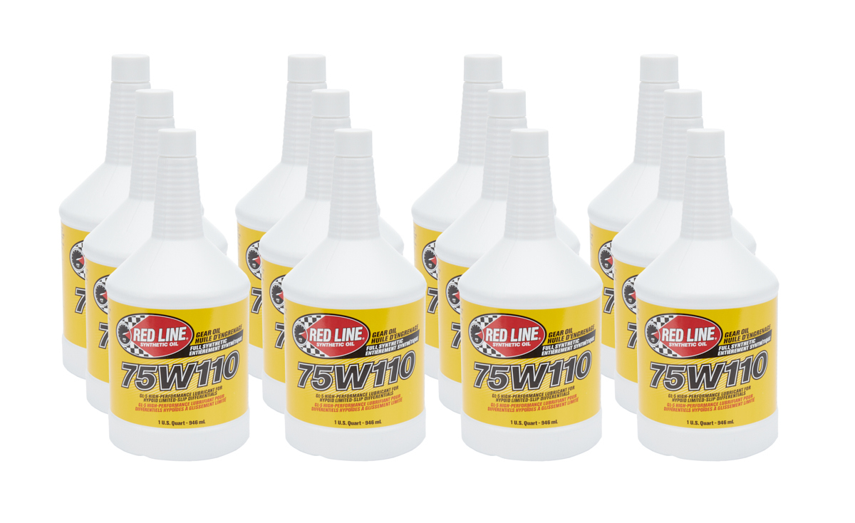 REDLINE OIL Gear Oil 75w110 Case 12x1 Quart GL-5 57804