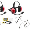 RUGGED RADIOS Headset Track Talk Red Linkable Intercom Fan H80-FAN