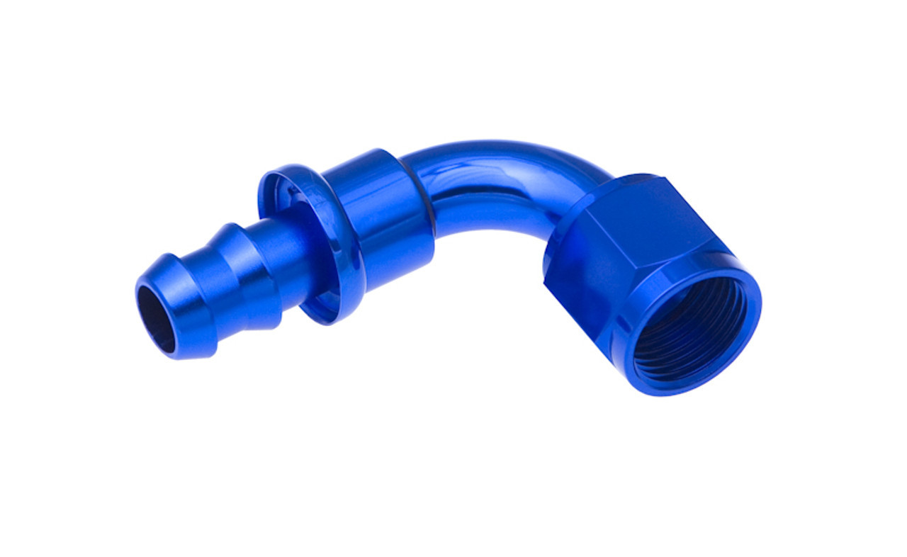 REDHORSE PERFORMANCE 6AN Push Lock Hose End s- Blue 90 2090-06-01