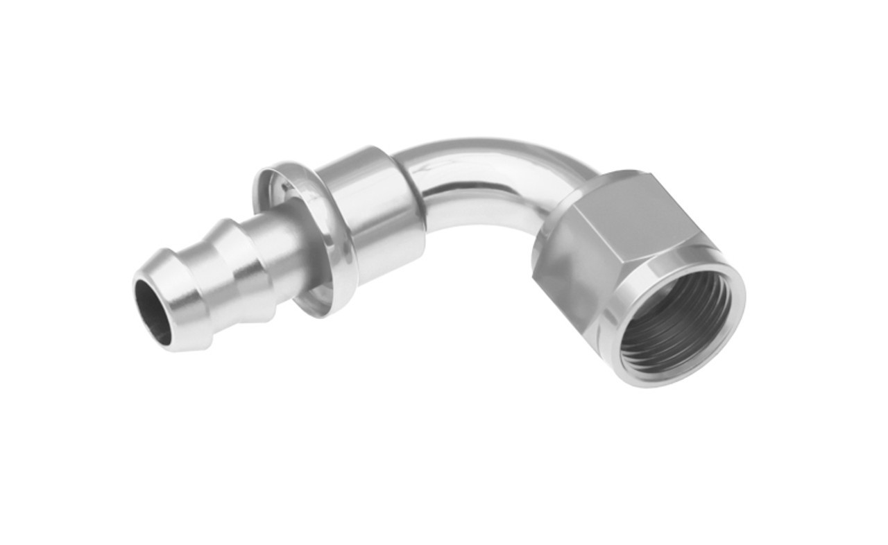 REDHORSE PERFORMANCE 8AN Push Lock Hose End s- Clear 90 2090-08-05
