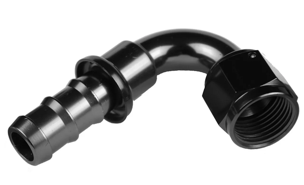 REDHORSE PERFORMANCE 6AN Push Lock Hose End s- Black 120 2120-06-02