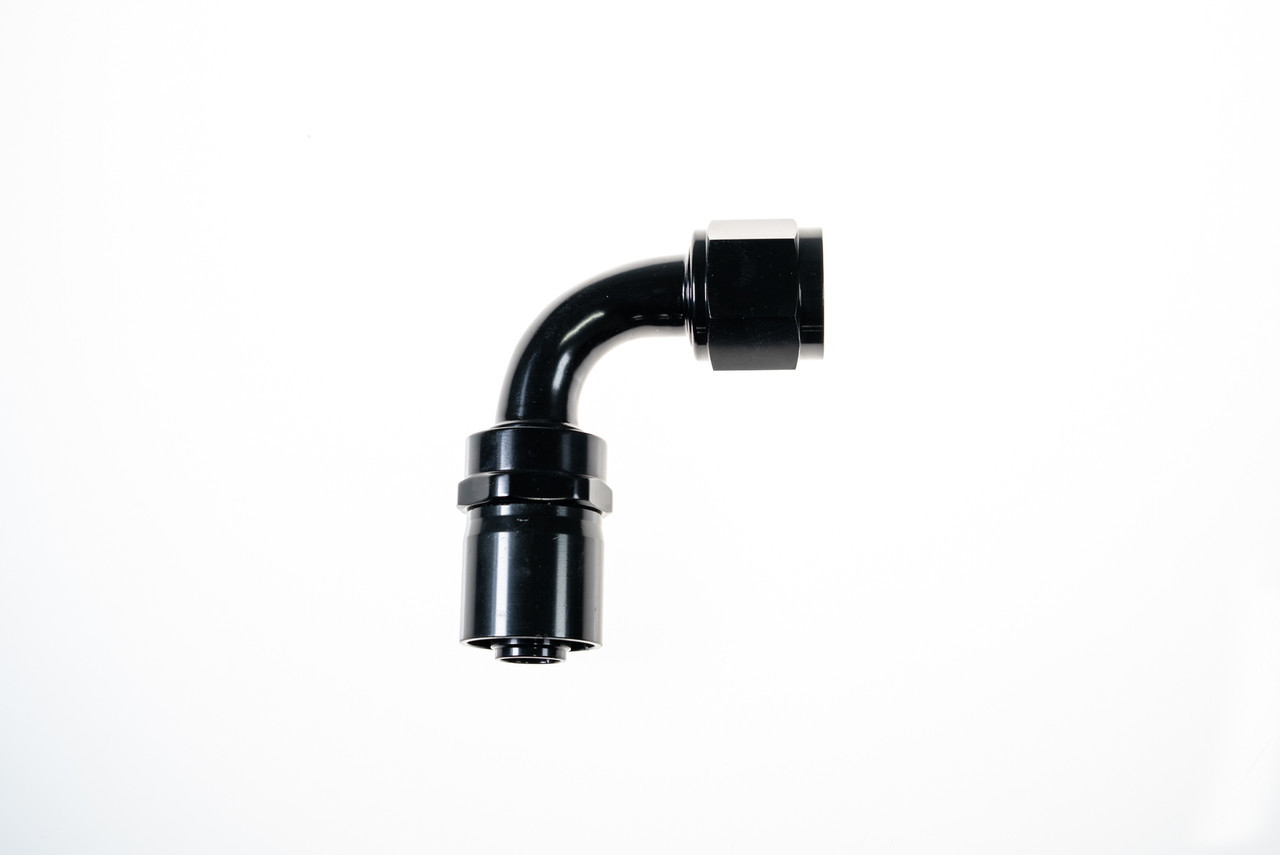 REDHORSE PERFORMANCE 8AN 90 Degree Crimp Hose End Black 7092-08-02