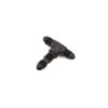 REDHORSE PERFORMANCE 6AN Bulkhead Adapter Tee Bulkhead On Side Black -389194