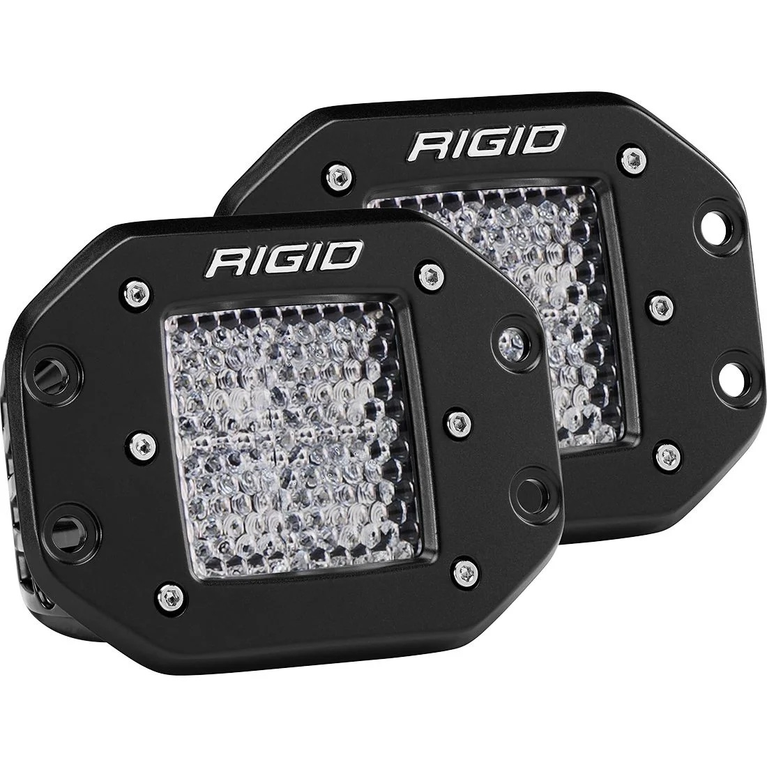 RIGID INDUSTRIES LED Light D-Series Pro Diffused Flush Mount Pr. 212513