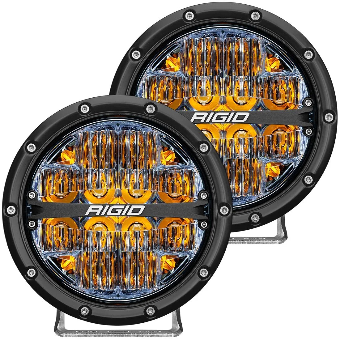 RIGID INDUSTRIES LED Light 360 Sereis 6in Amber Drive Beam PAir 36206
