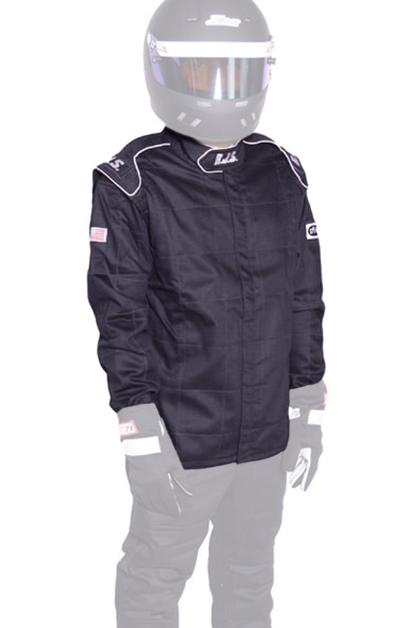 RJS SAFETY Jacket Black XX-Large SFI-1 FR Cotton 200400107