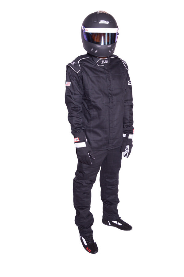RJS SAFETY Pants Black 4X-Large SFI-1 FR Cotton 200410109