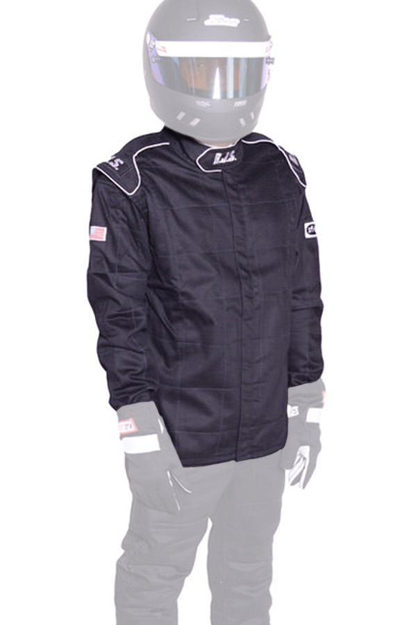 RJS SAFETY Jacket Black XX-Large SFI-3-2A/5 FR Cotton 200430107