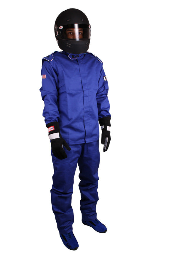 RJS SAFETY Pants Blue Large SFI-3-2A/5 FR Cotton 200440305