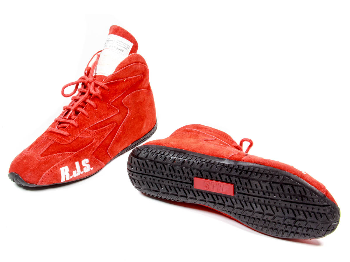 RJS SAFETY Redline Shoe Mid-Top Red Size 9 SFI-5 500020455