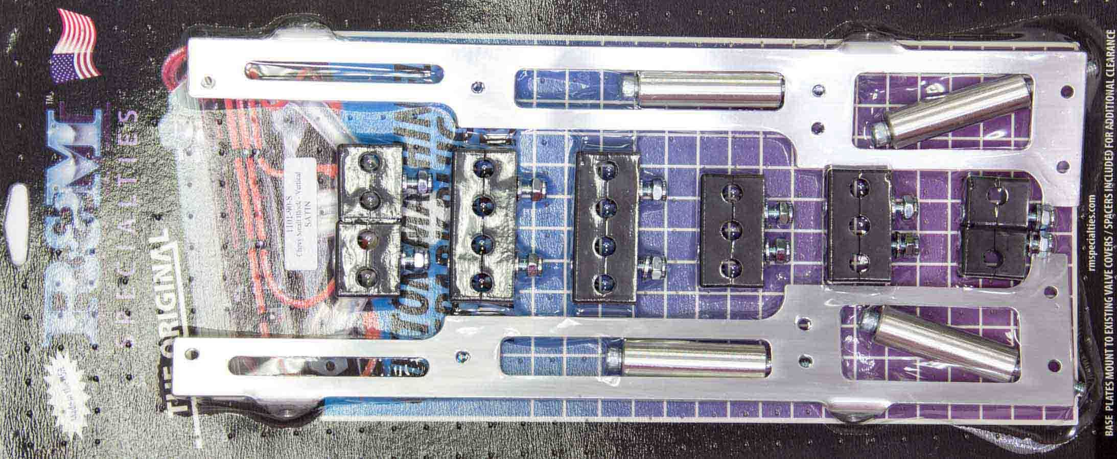 R AND M SPECIALTIES Spark Plug Wire Loom SBC Satin Vertical Style 1101-90-S